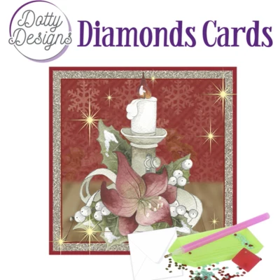 Afbeelding van Dotty Designs Diamond Cards Poinsettia