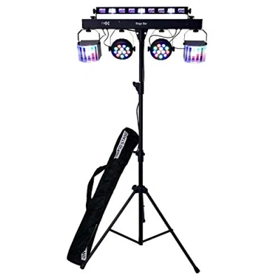 Afbeelding van E Lektron STAGE BAR RGBW &amp; UV DMX LED lichteffectenset met statief en draagtas