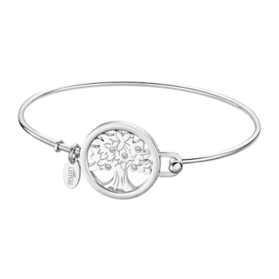 Afbeelding van LOTUS STYLE Damesarmband van staal, zirkonia, groot, Zilver, Kubieke zirkonia