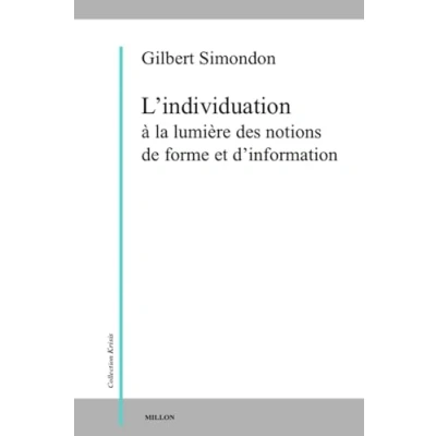 Image de Individuation a la lumiere des notions de forme...