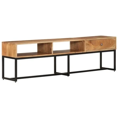 Afbeelding van Tv meubel 160x30x45 cm massief acaciahout
