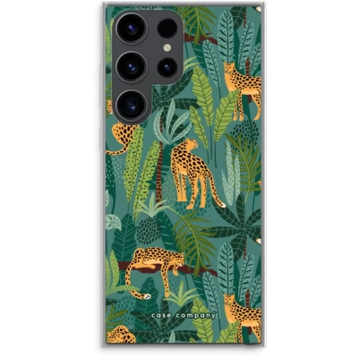 Afbeelding van Case Company® hoesje geschikt voor Samsung Galaxy S23 Ultra Luipaard 2 Soft Cover Telefoonhoesje Bescherming aan alle Kanten en Schermrand