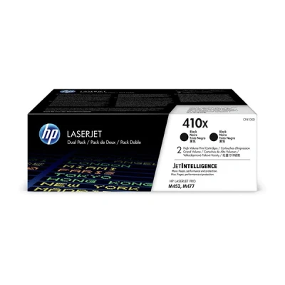 Image de HP 410X LaserJet, lot de 2 cartouches toner grande capacité authentiques, noir