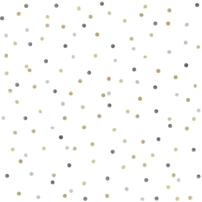 Afbeelding van ESTAhome behang stippen goud, lichtgrijs en donkergrijs 139050 0,53 x 10,05 m