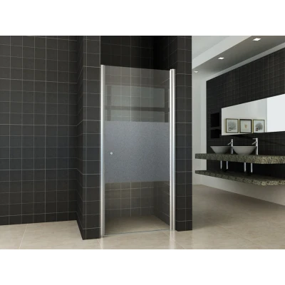 Afbeelding van Wiesbaden nisdeur R met profiel 1000x2000 8mm NANO ged.matglas