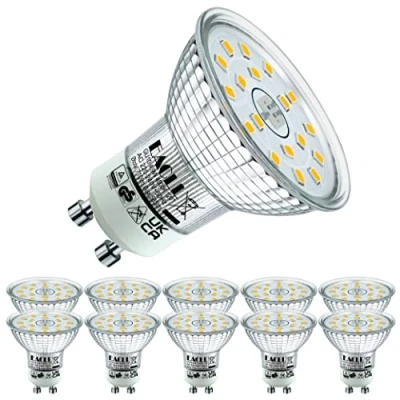 Afbeelding van EACLL GU10 LED Lamp Neutraal Wit, 5W Gelijk aan 75W Halogeenlampen, 10 pack , 4000K 585lm AC 230V Geen Flikkering Verlichting, Stralingshoek 120 Spots, Niet Dimbaar Reflectorlamp