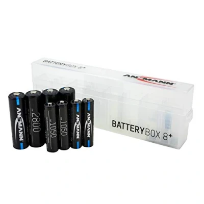 Afbeelding van Ansmann 4 x AA batterijen type 2800 mAh (min. 2650 mAh) + AAA 1050 batterijbox 1,2 V NiMH batterijen, grote capaciteit voor hoog stroomverbruik 1300 0018 590