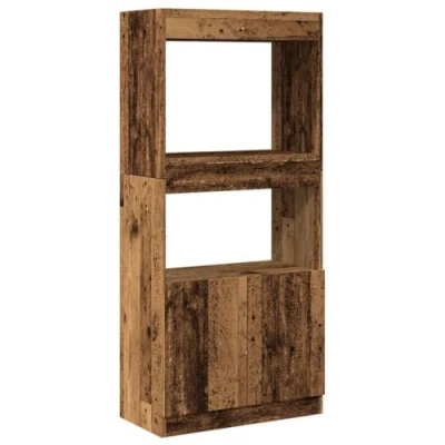Image de vidaXL Buffet haut vieux bois 63x33x140 cm d&#039;ingénierie855113