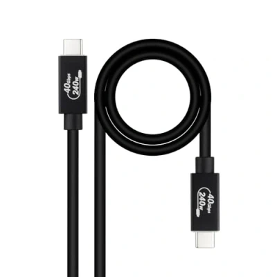 Afbeelding van USB kabel NANOCABLE 10.01.5001 Zwart 1 m (1 Stuks)