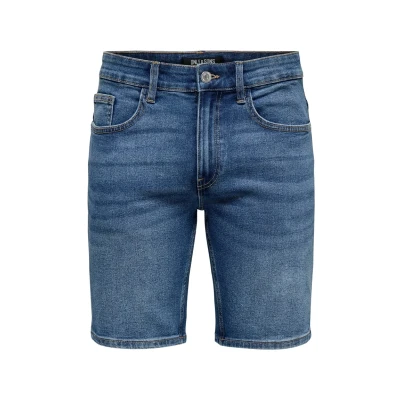 Afbeelding van ONLY &amp; SONS ONSWEFT BOX PIM DNM SHORTS WE Heren Broek Maat XL