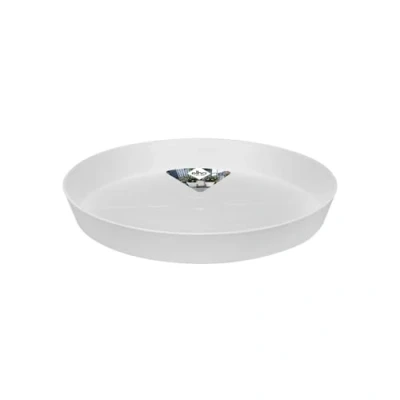Image de Elho Loft Urban Soucoupe Ronde 41 pour Extérieur Ø 41.0 x H 5.2 cm Blanc/Blanc Soie