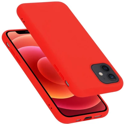 Afbeelding van Cadorabo Hoesje geschikt voor Apple iPhone 12 MINI in LIQUID ROOD Beschermhoes gemaakt van flexibel TPU silicone Case Cover