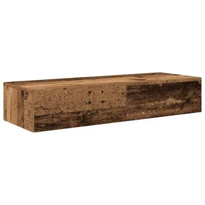 Afbeelding van vidaXL Wandschap met lades 100x36x19 cm bewerkt hout oud houtkleurig