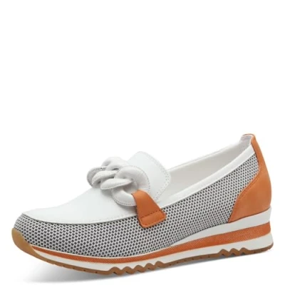 Afbeelding van Marco Tozzi Instappers, Dames, Maat: 40, White Textiel/ synthetisch