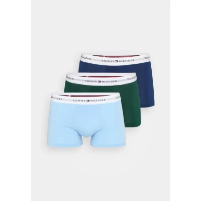 Afbeelding van Tommy Hilfiger Signature Trunk 3 PACK Boxerbriefs, Heren, Maat: Small, Dark green/navy/light blue
