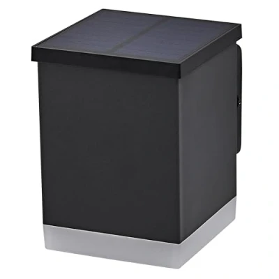 Afbeelding van LEDVANCE ENDURA STYLE SOLAR WALL buitenlant., 0,5W, 50lm, wandlamp, donkergrijs, indirecte verl., oplaadbare batterij, beschermingsklasse IP44, 3.000K kleurtemperatuur, warm witte lichtkleur, wandlamp