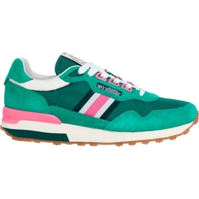 Afbeelding van Pepe Jeans Kingston Heritage Sneakers laag, Dames, Maat: 37, Ivy green Leer en textiel