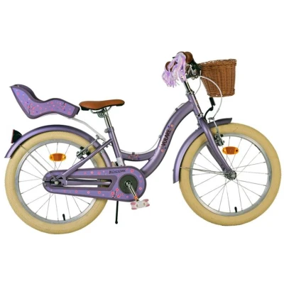 Afbeelding van Volare Blossom Kinderfiets Meisjes 18 inch Paars Twee Handremmen
