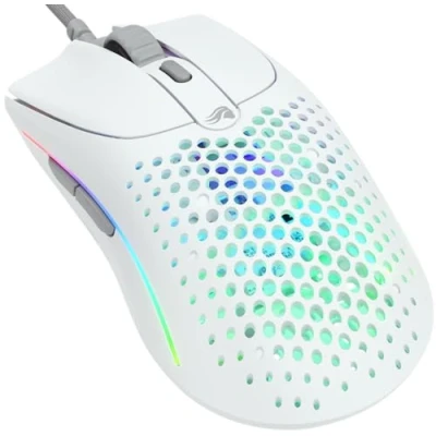 Image de Glorious Model O 2 Souris ultra léger droitiers et gauchers optique 6 boutons filaire USB 2.0 blanc
