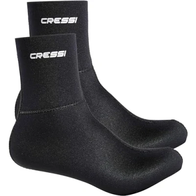 Afbeelding van Cressi Black Neopreen Sokken Resilient Premium Ultra Stretch Zwart Verkrijgbaar in 3 of 5 mm versie Unisex Volwassenen