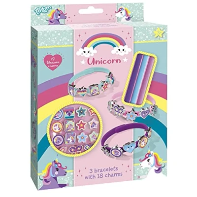 Afbeelding van Totum kinder hobbyset Unicorn Bracelets schuifarmbandjes 071551 15x18x2,5cm 3+ (11 20)