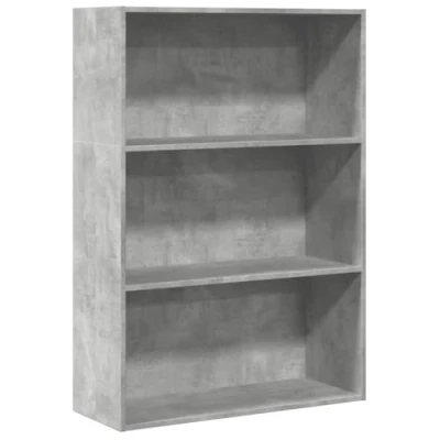 Image de vidaXL Bibliothèque gris béton 80x30x114 cm bois d&#039;ingénierie857934