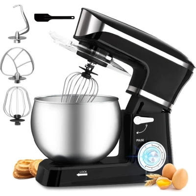 Afbeelding van Royalty Line® PKM1900 Keukenmachine Keukenrobot 1900W Keukenmixer met 6 Snelheidsstanden 6.5 L Zwart