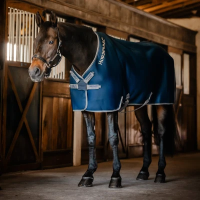 Image de Rambo by Horseware Airmax Cooler Bleu marine/Gris orage/ArgentVendu par Agradi