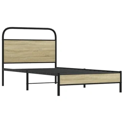 Afbeelding van vidaXL Bedframe zonder matras bewerkt hout sonoma eikenkleur 90x200 cm