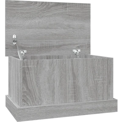 Afbeelding van Opbergbox 50x30x28 cm bewerkt hout grijs sonoma eikenkleurig