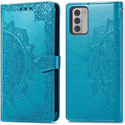 Afbeelding van iMoshion Hoesje Geschikt voor Nokia G42 Met Pasjeshouder Mandala Bookcase Turquoise