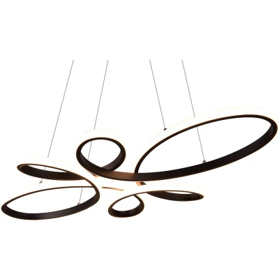 Afbeelding van Fly LED hanglamp, mat zwart, 3.000 K, 83 cm x 45