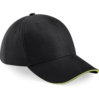 Afbeelding van Beechfield Pet Athleisure met 6 panelen B20 Black / Lime Green
