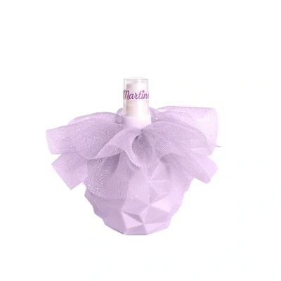 Afbeelding van Martinelia Geurnevel met glitter, 100 ml parfum voor kinderen, meisjes, glinsterend, zacht de geurende huid, schoonheidsroutine, mooie paarse verstuiver tule