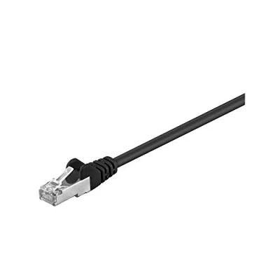 Afbeelding van CAT5e FTP patchkabel 0,25 meter zwart netwerkkabel internetkabel UTP kabel RJ45 1000 mbit/s