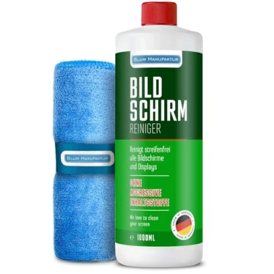 Afbeelding van Blum Manufaktur Schermreiniger, 1 navulverpakking 1000 ml + superzachte microvezeldoek 365 g/m², 30 x cm, schermreiniger
