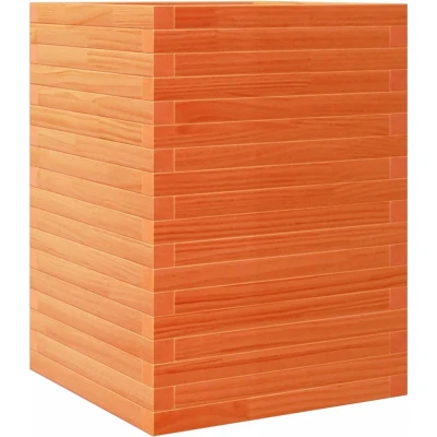 Afbeelding van vidaXL Plantenbak 50x50x68,5 cm massief grenenhout wasbruin