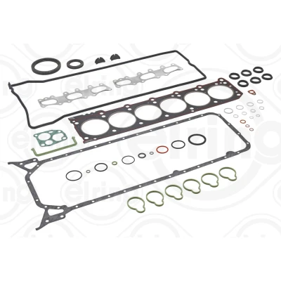 Afbeelding van ELRING 633.580 Complete pakkingsset, motor Met asdichtring krukas, ventieldekseldichting, Zonder ventielsteelpakking MERCEDES BENZ: W124 Coupe