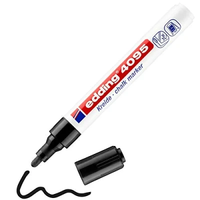 Afbeelding van Krijtstift edding 4095 rond 2 3mm zwart blister à 1 stuk