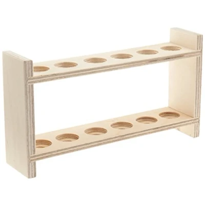 Afbeelding van neoLab Houten frame voor 6 reageerbuizen, gatdiameter 22 mm