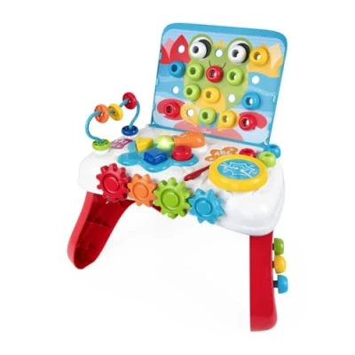 Afbeelding van Chicco Art&amp;Craft Tafelspel, tweetalig multifunctioneel bureau, educatief spel, met elektronische activiteiten, interactieve tafel, handwerk, kleuterschool, 10 m 4 jaar