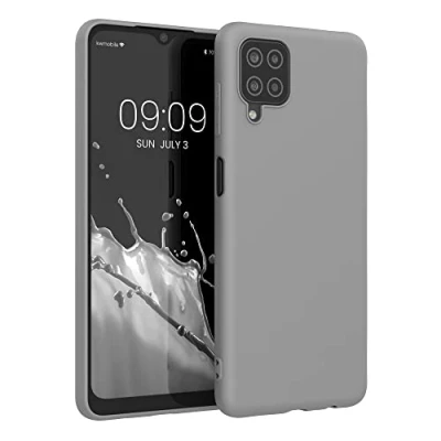Afbeelding van kwmobile telefoonhoesje geschikt voor Samsung Galaxy A12 Hoesje smartphone Back cover in steengrijs