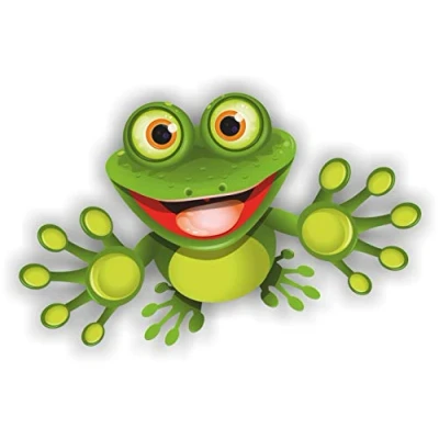 Afbeelding van folien zentrum Kikker autosticker 15,5 x 9 cm voor koelkast