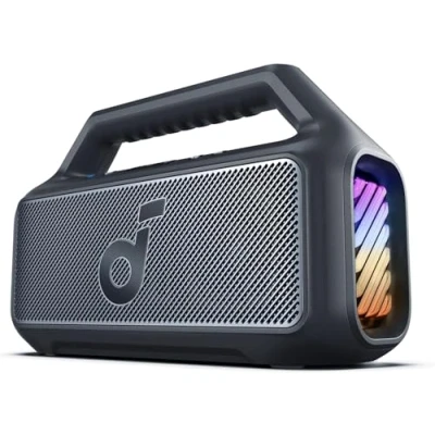 Afbeelding van soundcore Boom 2 Outdoor Speaker, 80W, Subwoofer, BassUp 2.0, 24H Playtime, IPX7 Waterproof, Floatable, RGB Lights, USB C, Custom EQ, Bluetooth 5.3, Portable For Outdoors, Camping, Beach, and Backyard Zwart