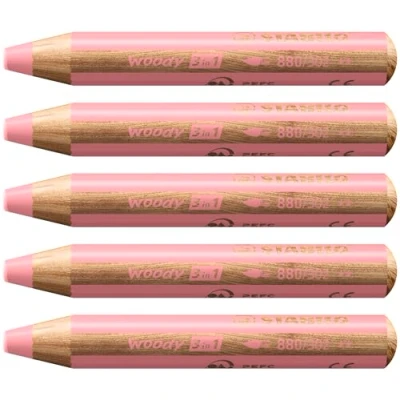 Afbeelding van Kleurpotloden STABILO 880 woody 3 in 1 multitalent pastel roze