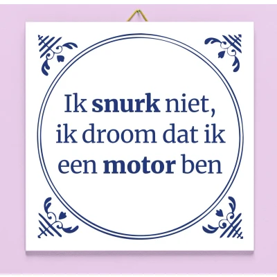 Afbeelding van Tegeltje Ik Snurk Niet