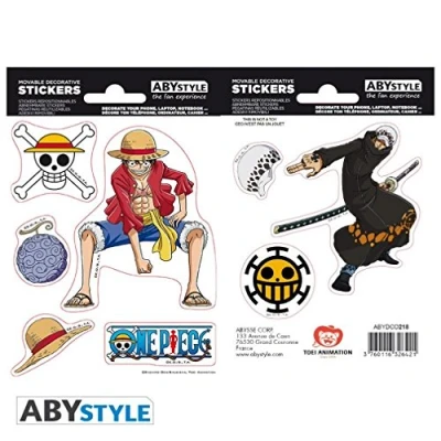 Afbeelding van ABYstyle One Piece Stickers 16 x 11 cm Luffy &amp; Law