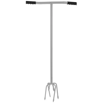 Afbeelding van Talen Tools Grondwoeler Rubberen Handvaten 100 cm Grijs