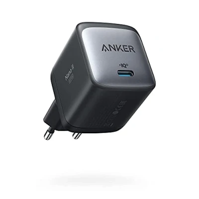 Afbeelding van Anker A2663311 Nano II 65W USB C oplader voeding met snellaadvermogen, GaN technologie, compatibel MacBook Pro/Air, Galaxy S20/S10, iPhone 12/Pro/Mini, iPad Pro, Pixel (zwart)