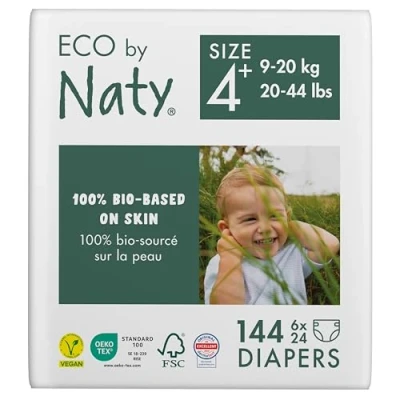 Afbeelding van Naty Luiers Maat 4+ (6x24)